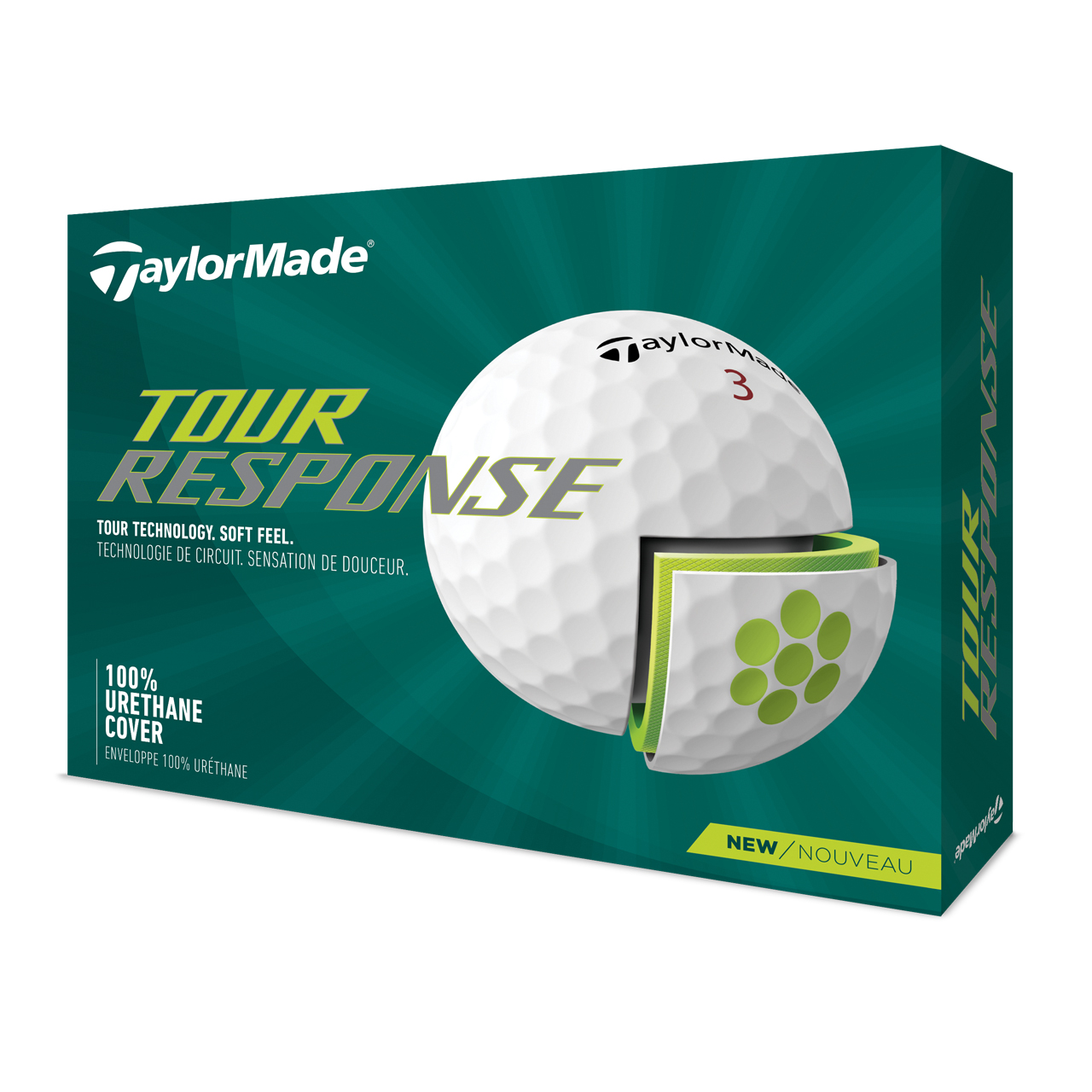 Tour Response, Bälle 3-Pack - Wh